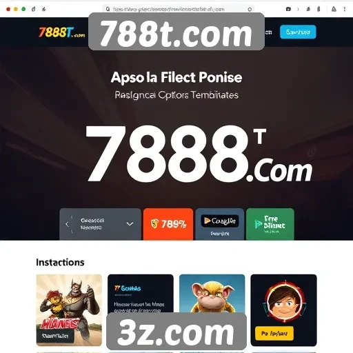 Análise da interface do usuário do site 788t